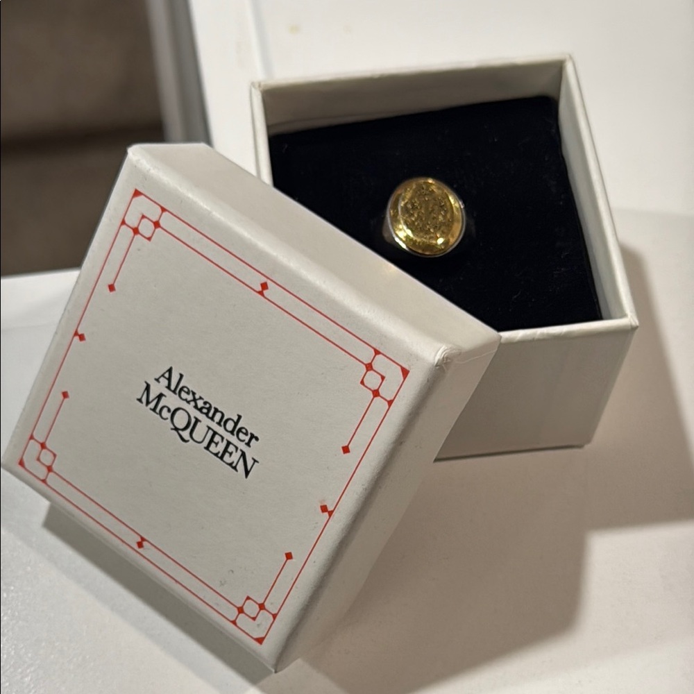 Alexander Mcqueen Gold-Tone Statement Ring - image 1